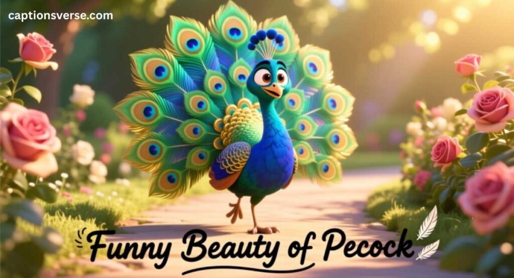 Funny Beauty of Peacock Captions