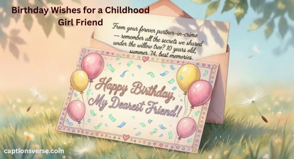 Birthday Wishes for a Childhood Girl Friend
