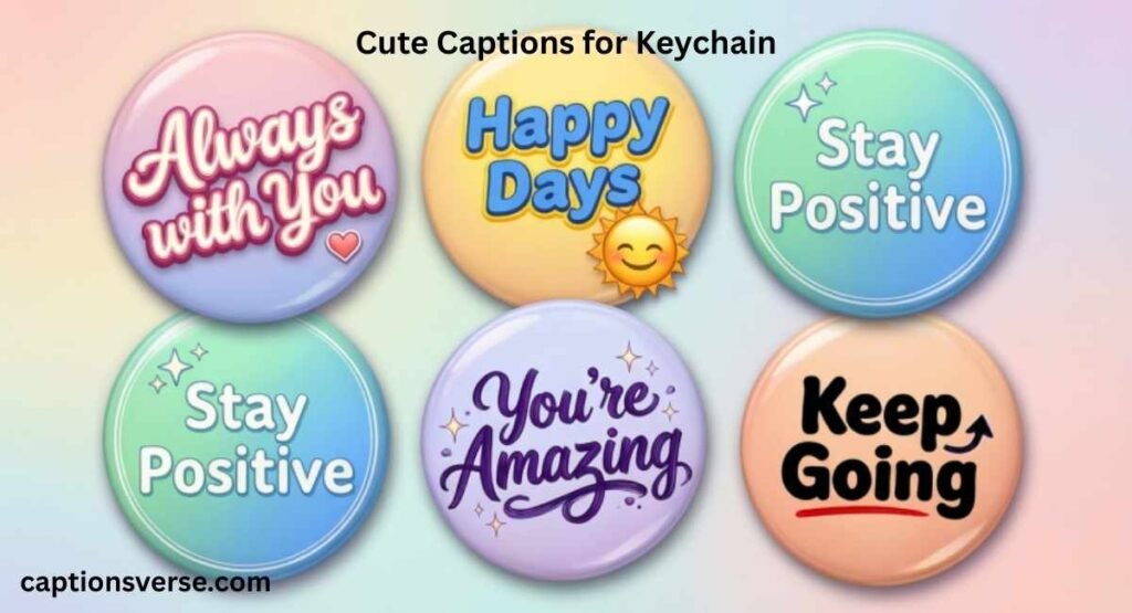 Cute Captions for Keychain