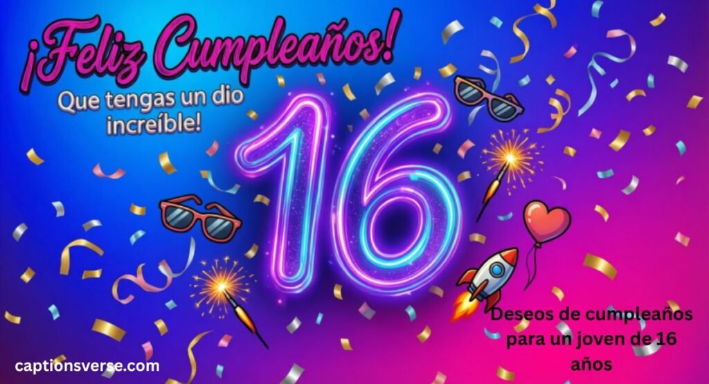Deseos de cumpleaños para un joven de 16 años