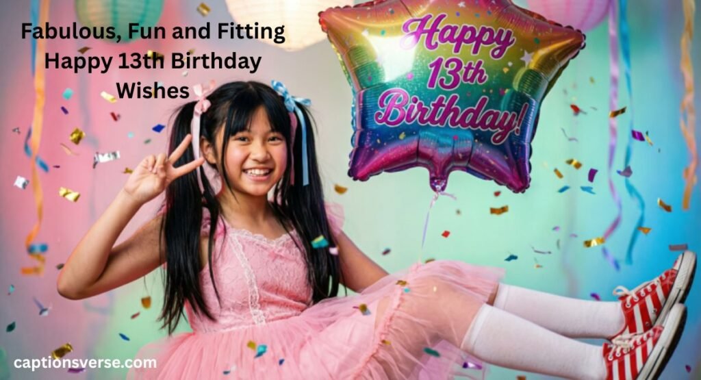 Fabulous, Fun and Fitting Happy 13th Birthday Wishes