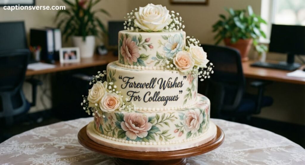 Farewell Wishes on Cake For Colleagues