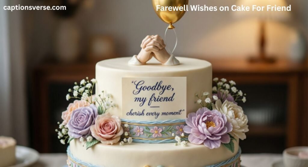 Farewell Wishes on Cake For Friend