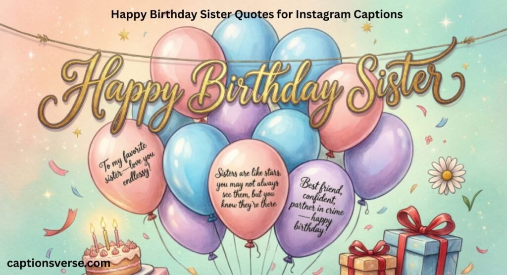 Happy Birthday Sister Quotes for Instagram Captions