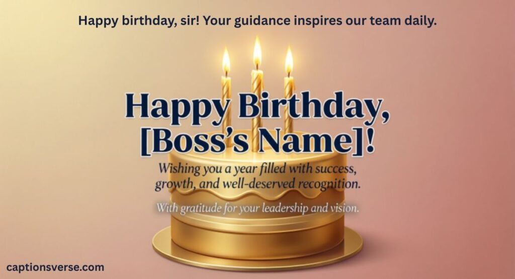 Professional Birthday Wishes for Boss