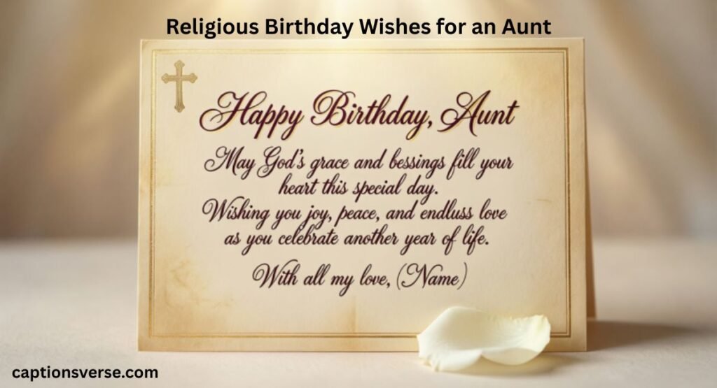 Religious Birthday Wishes for an Aunt