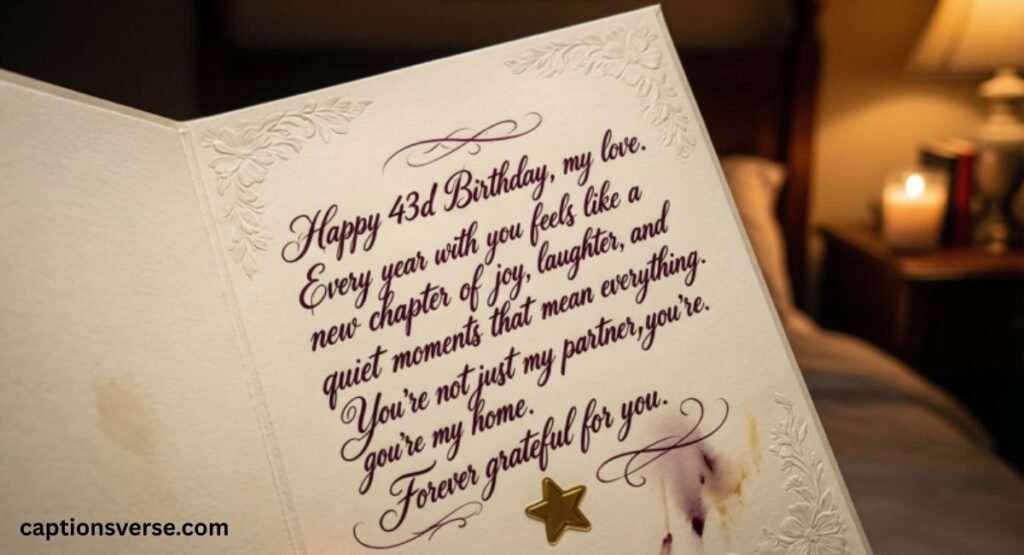 Romantic Birthday Wishes for 43rd Birthday