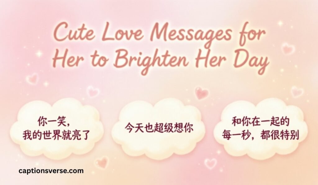 Cute Love Messages for Her to Brighten Her Day