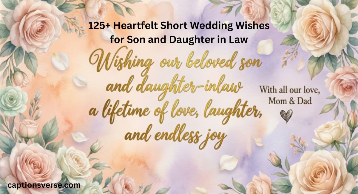 Short Wedding Wishes for Son and Daughter in Law
