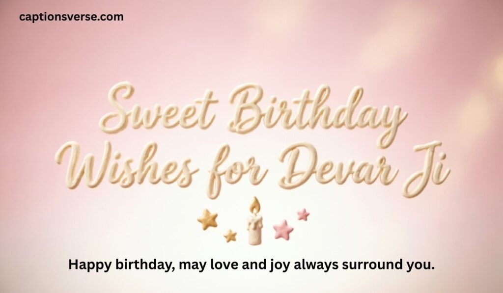 Sweet Birthday Wishes for Devar Ji
