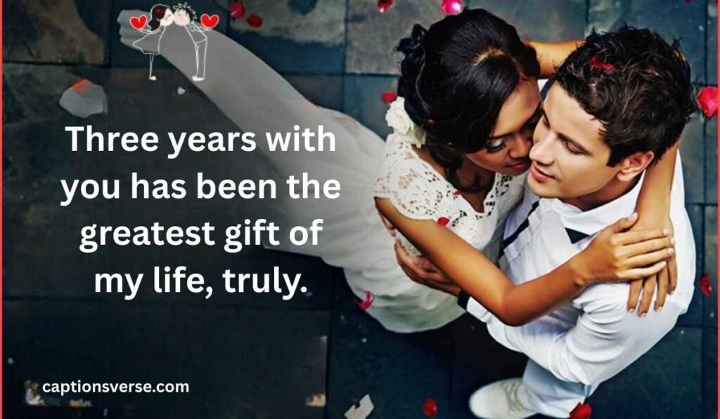 3 Year Anniversary Wishes for Wife