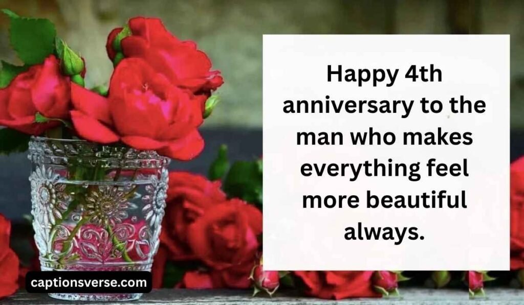 Romantic 4th Anniversary Wishes for Husband