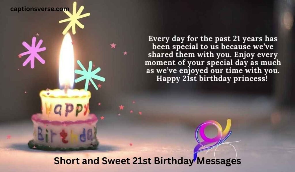 Short and Sweet 21st Birthday Messages