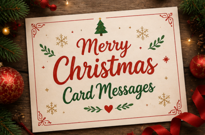 Merry Christmas Card Messages