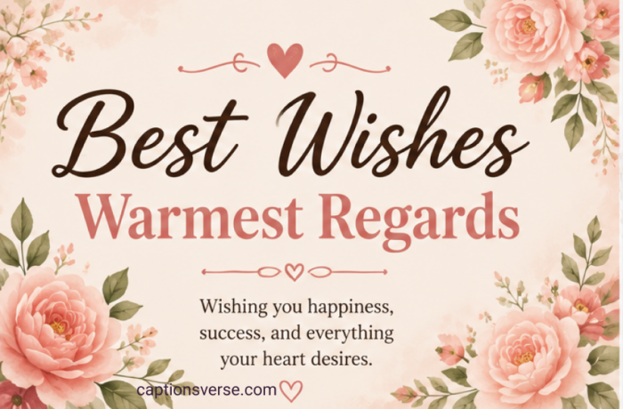 Best Wishes Warmest Regards