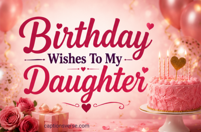 Birthday Wishes To My Daughter