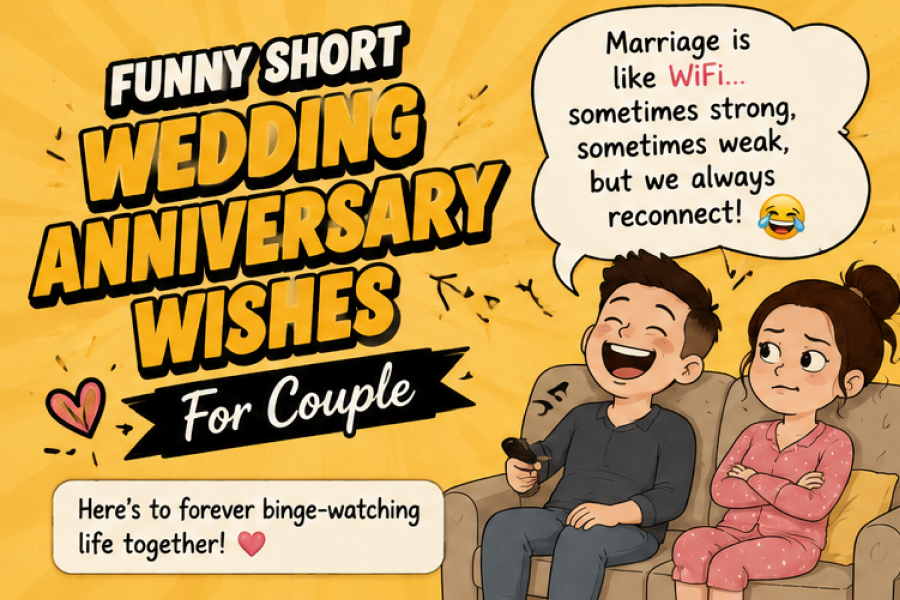 Short Funny Anniversary Wishes For Couple