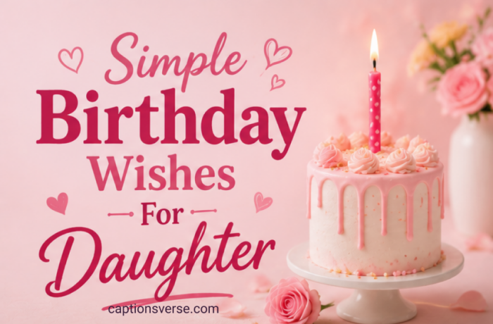 Simple Birthday Wishes For Daughter