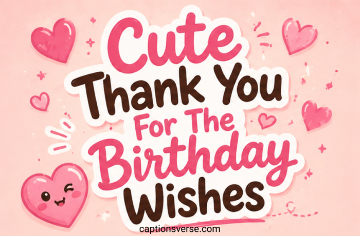Cute Thank You For The Birthday Wishes