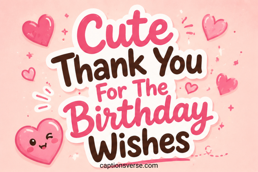 Cute Thank You For The Birthday Wishes