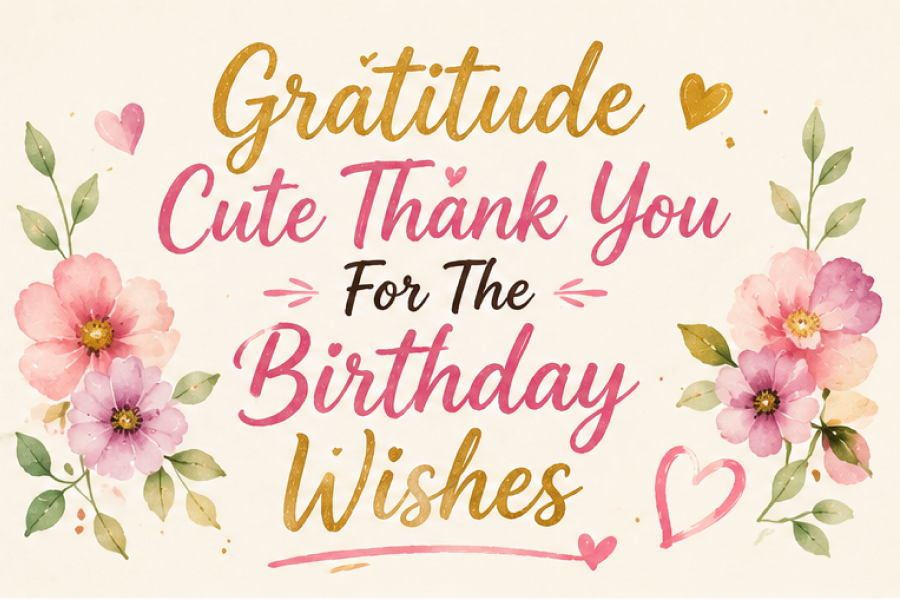 Cute Thank You For The Birthday Wishes